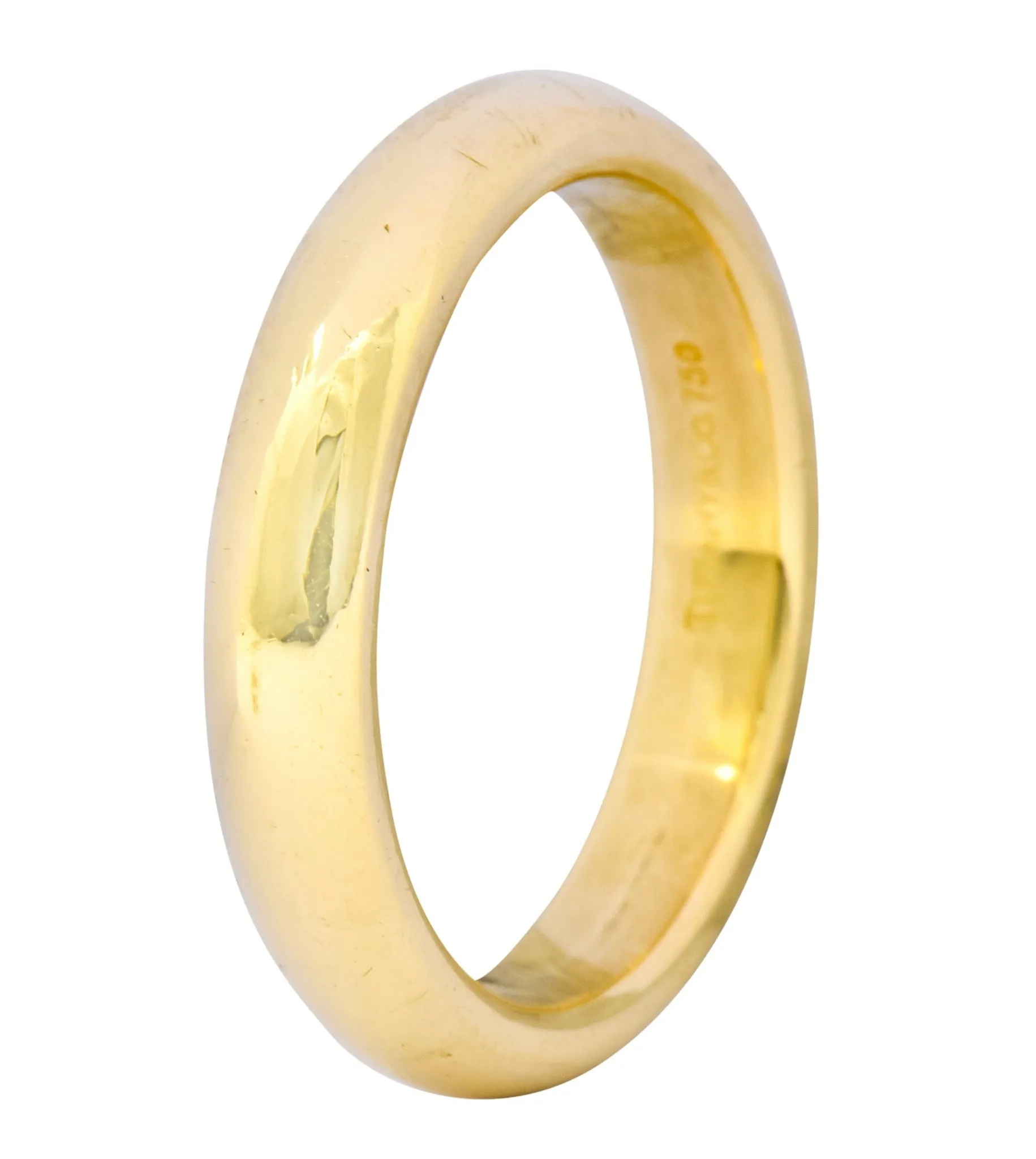 Tiffany & Co. 18 Karat Yellow Gold Contemporary Wedding Band Ring