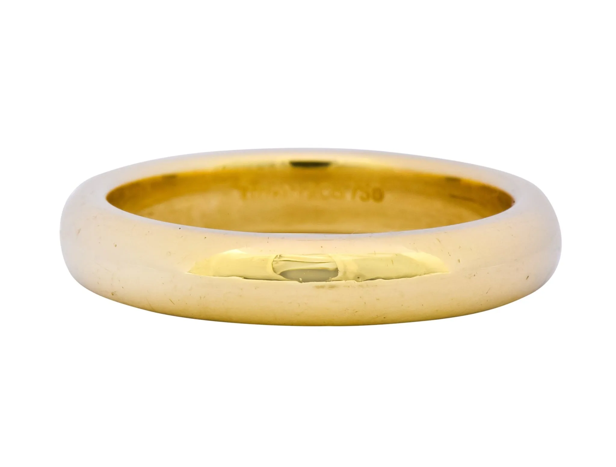 Tiffany & Co. 18 Karat Yellow Gold Contemporary Wedding Band Ring