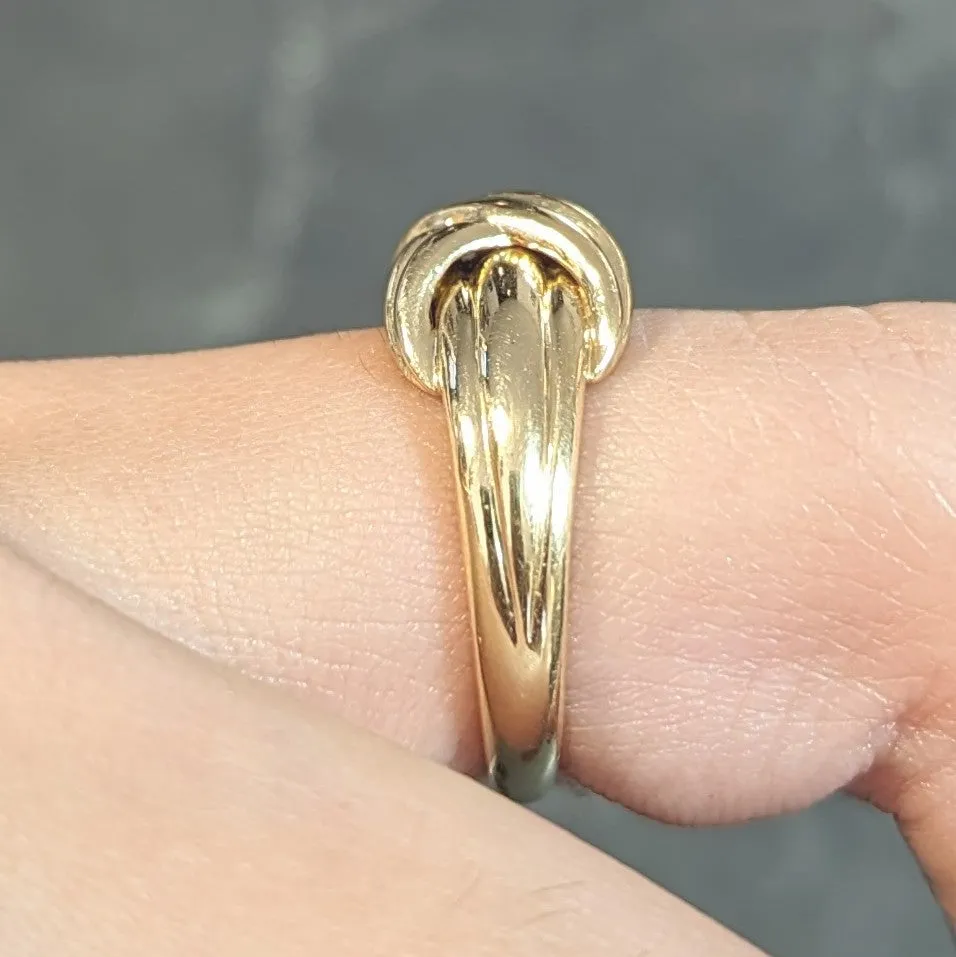 Tiffany & Co. 1990 18 Karat Yellow Gold X Knot Vintage Ring