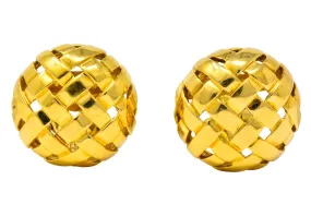 Tiffany & Co. 1995 18 Karat Gold Woven Ear-Clip Earrings