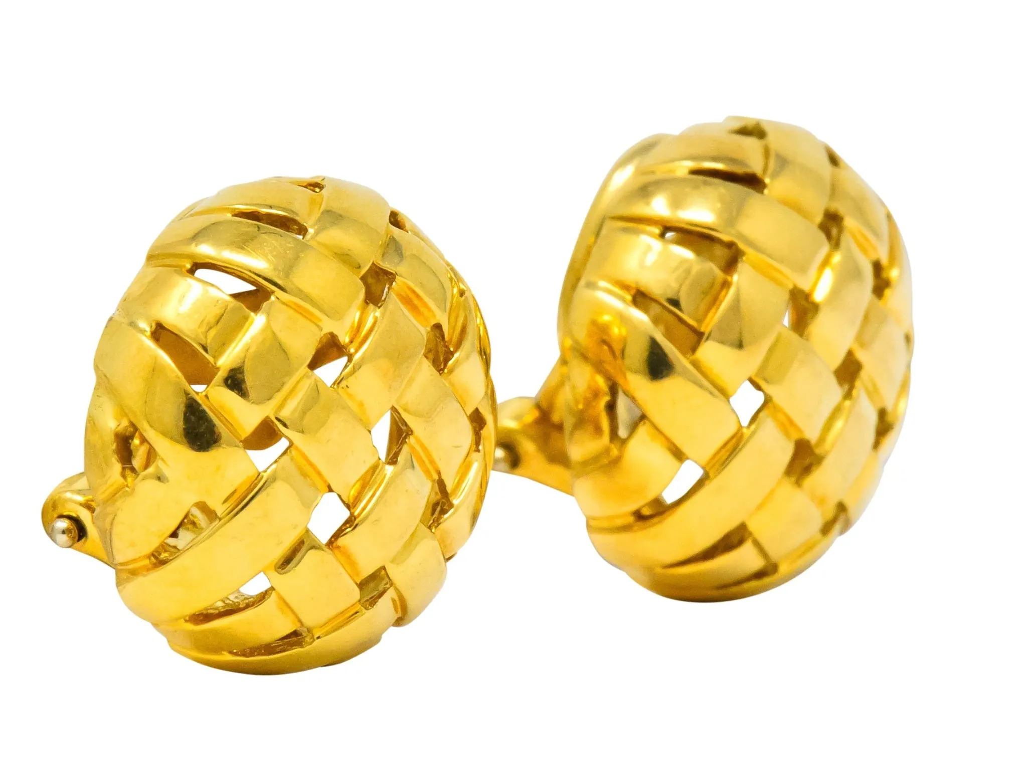 Tiffany & Co. 1995 18 Karat Gold Woven Ear-Clip Earrings