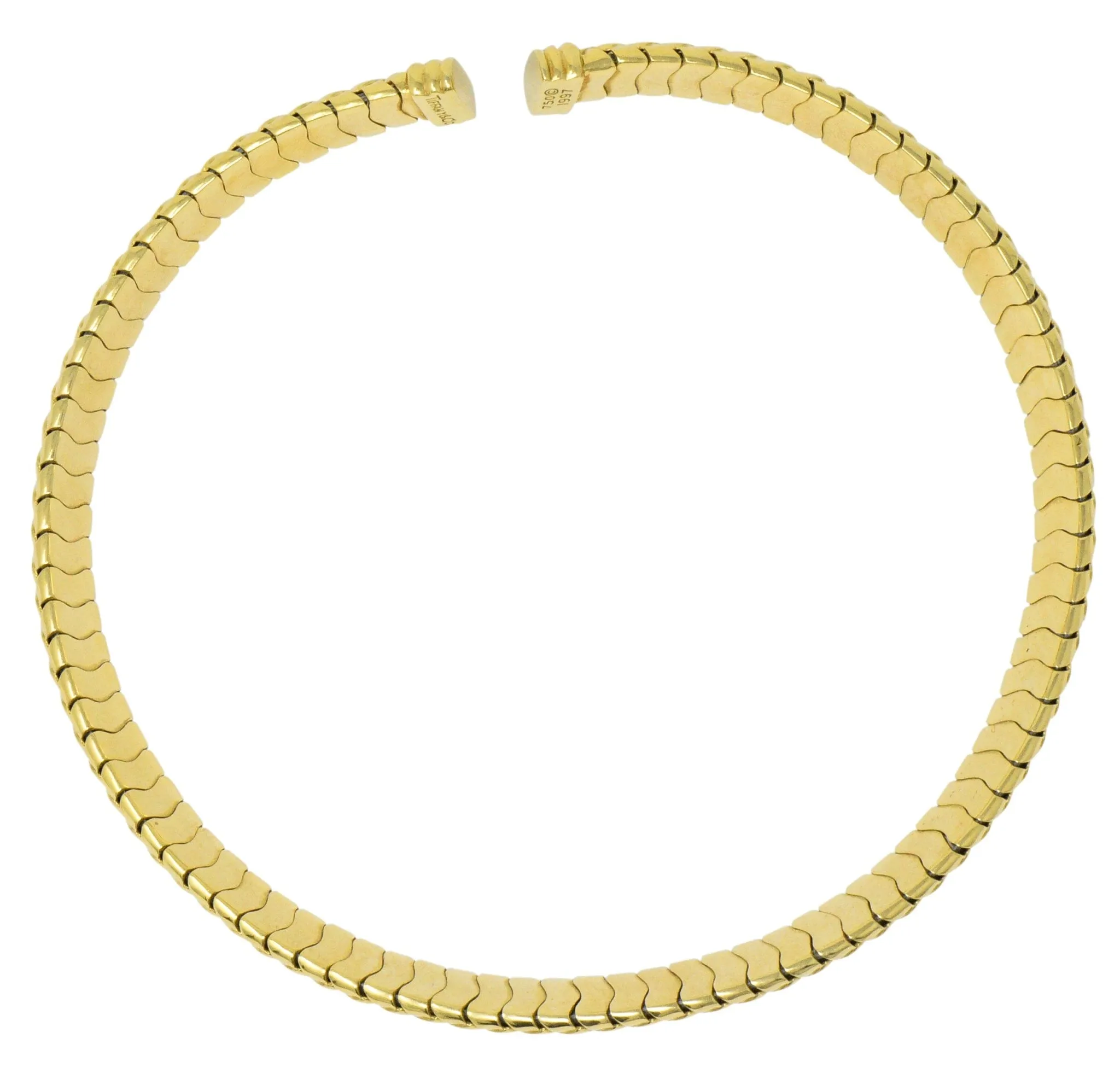 Tiffany & Co. 1997 18 Karat Gold Flexible Collar Necklace