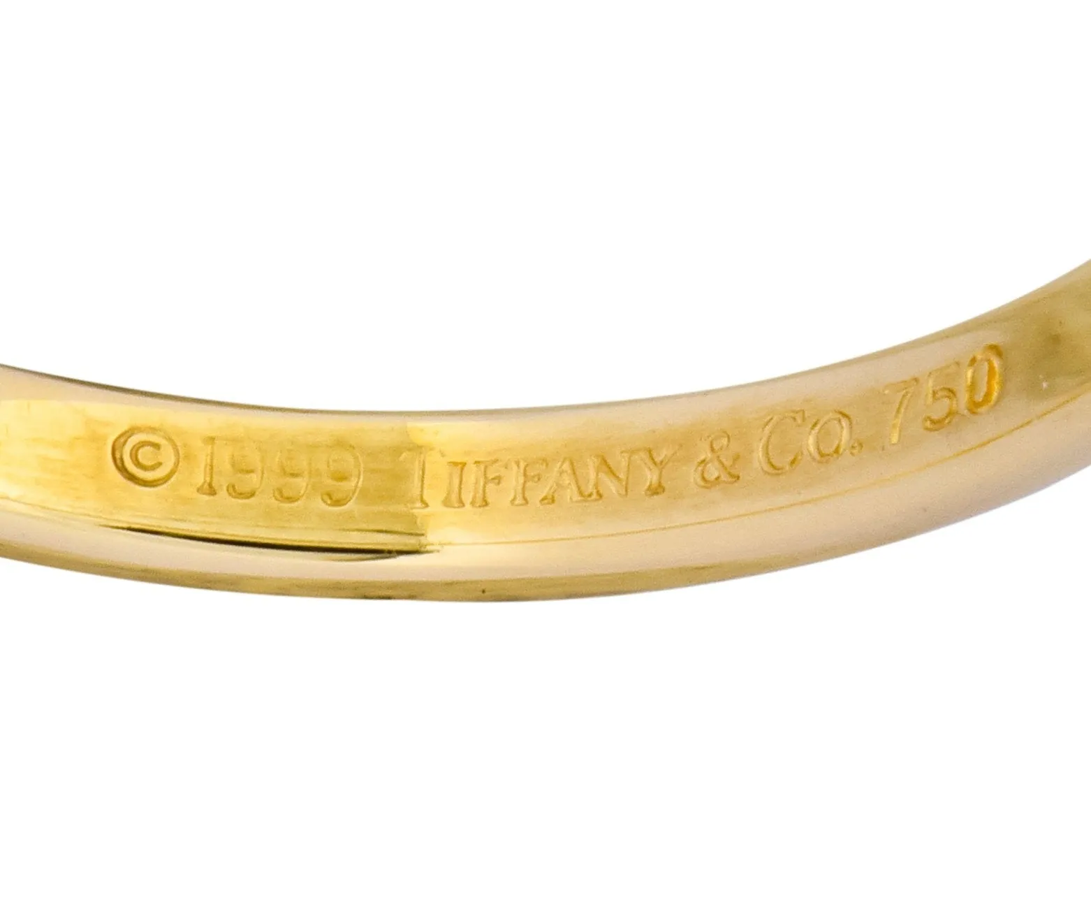 Tiffany & Co. 1999 Modern 18 Karat Gold Stacking Wedding Band Unisex Ring