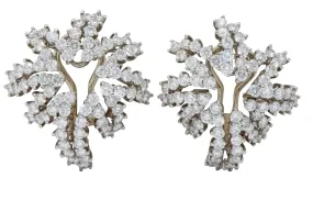 Tiffany & Co. 4.62 CTW Diamond Platinum 18 Karat White Gold Firework Earrings