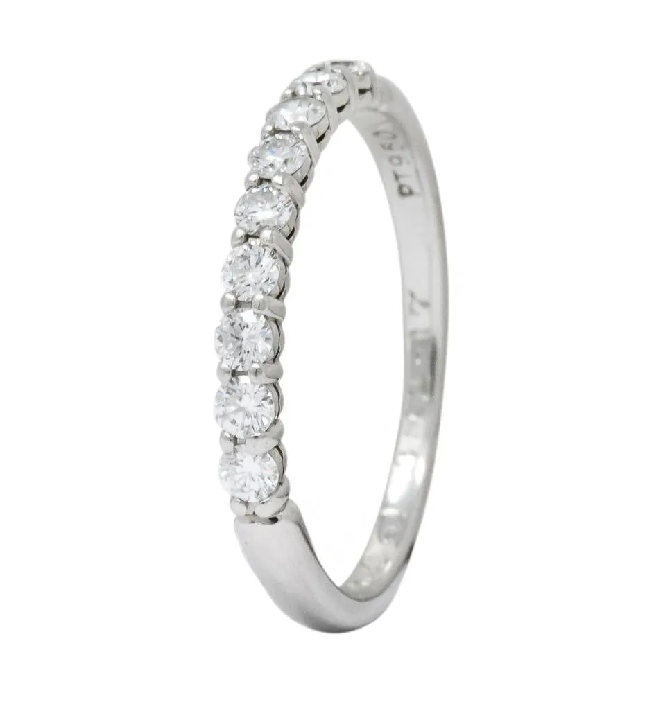 Tiffany & Co. Contemporary Diamond Platinum Band Ring