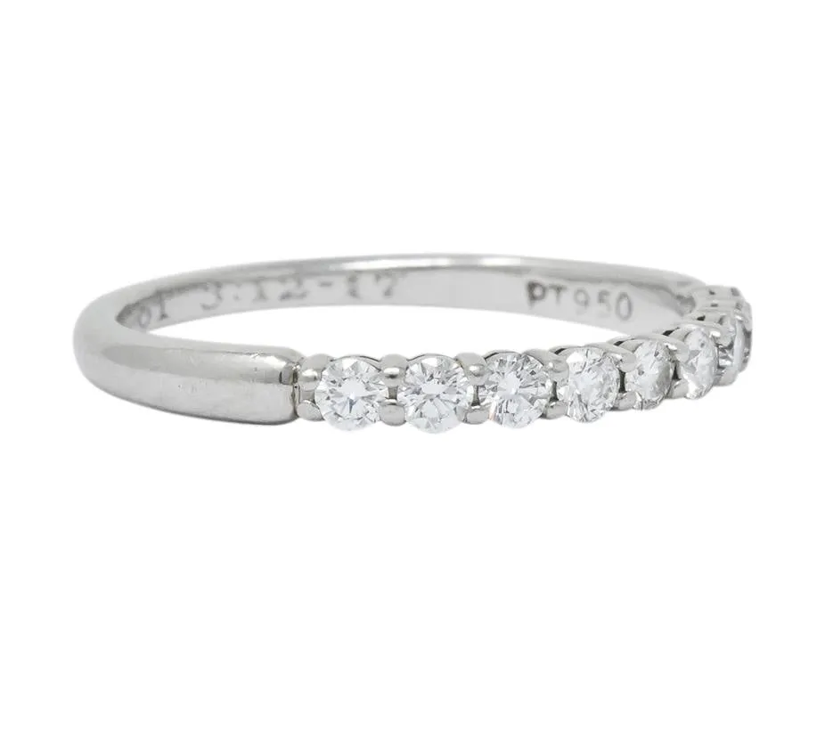 Tiffany & Co. Contemporary Diamond Platinum Band Ring