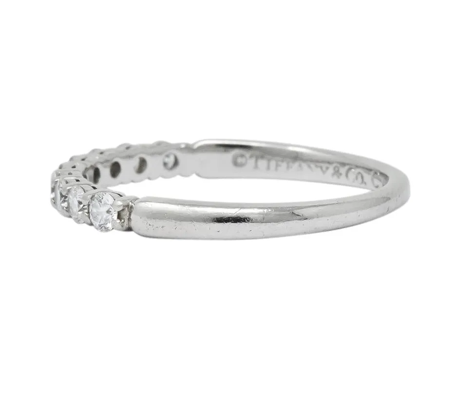 Tiffany & Co. Contemporary Diamond Platinum Band Ring