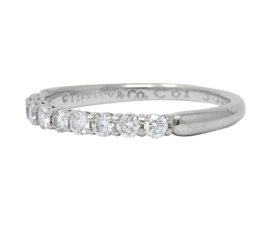 Tiffany & Co. Contemporary Diamond Platinum Band Ring