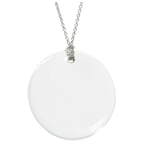 Tiffany & Co. Elsa Peretti Crystal & Platinum Full Moon Necklace