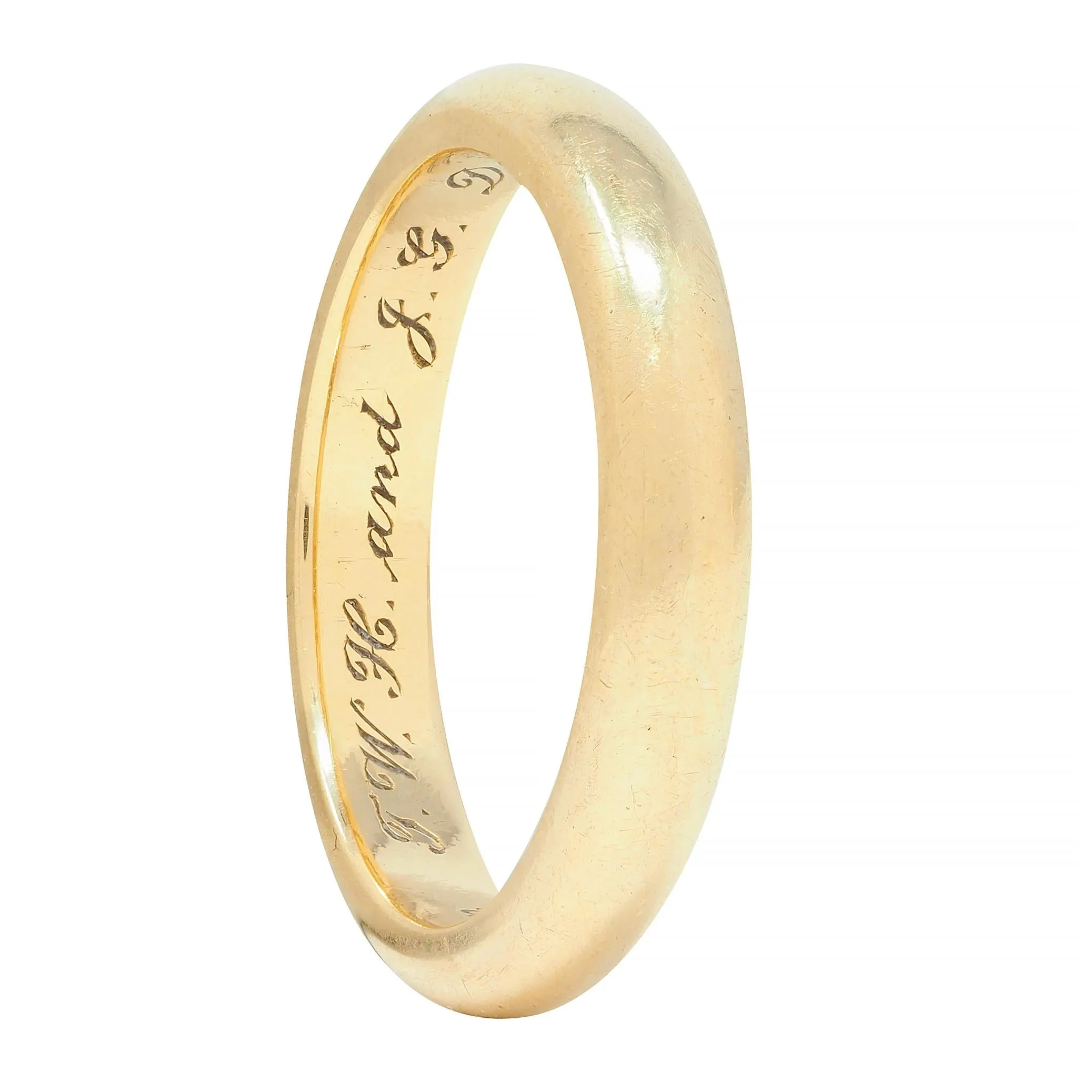 Tiffany & Co. Mid-Century 18 Karat Yellow Gold Vintage Wedding Band Ring