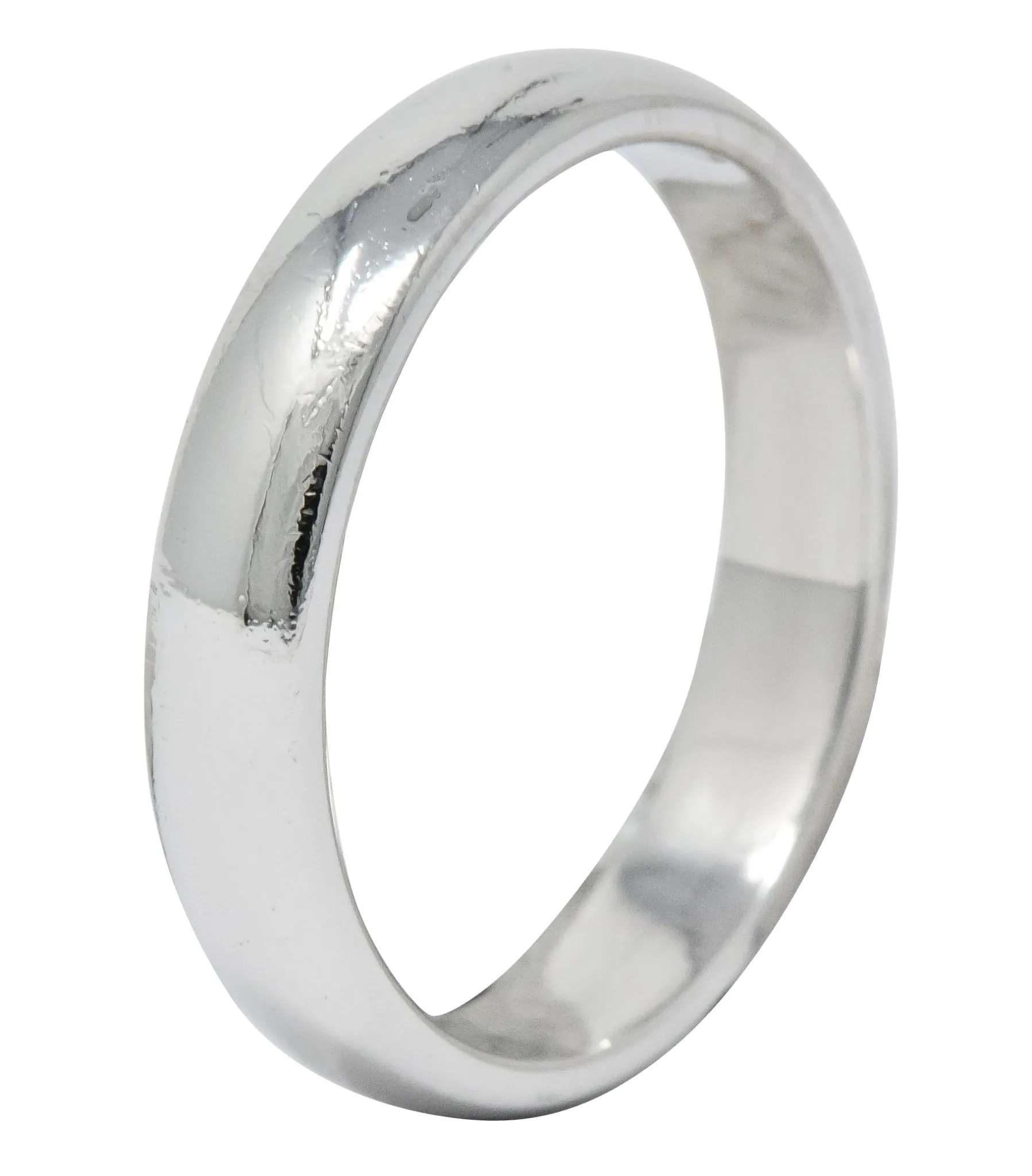 Tiffany & Co. Modern 1999 Platinum Men's Wedding Band Ring