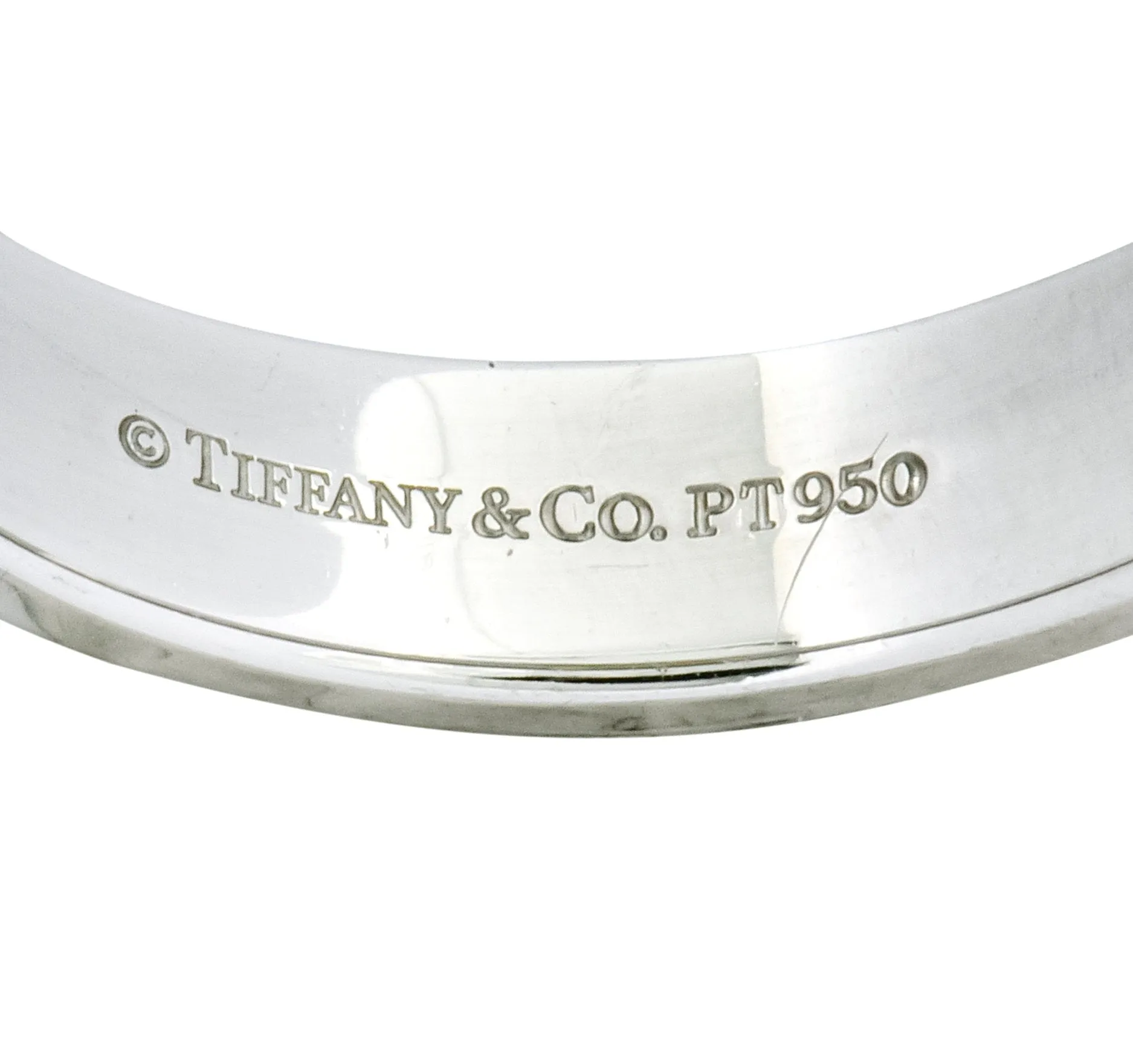 Tiffany & Co. Substantial Platinum Unisex Stacking Wedding Band Ring