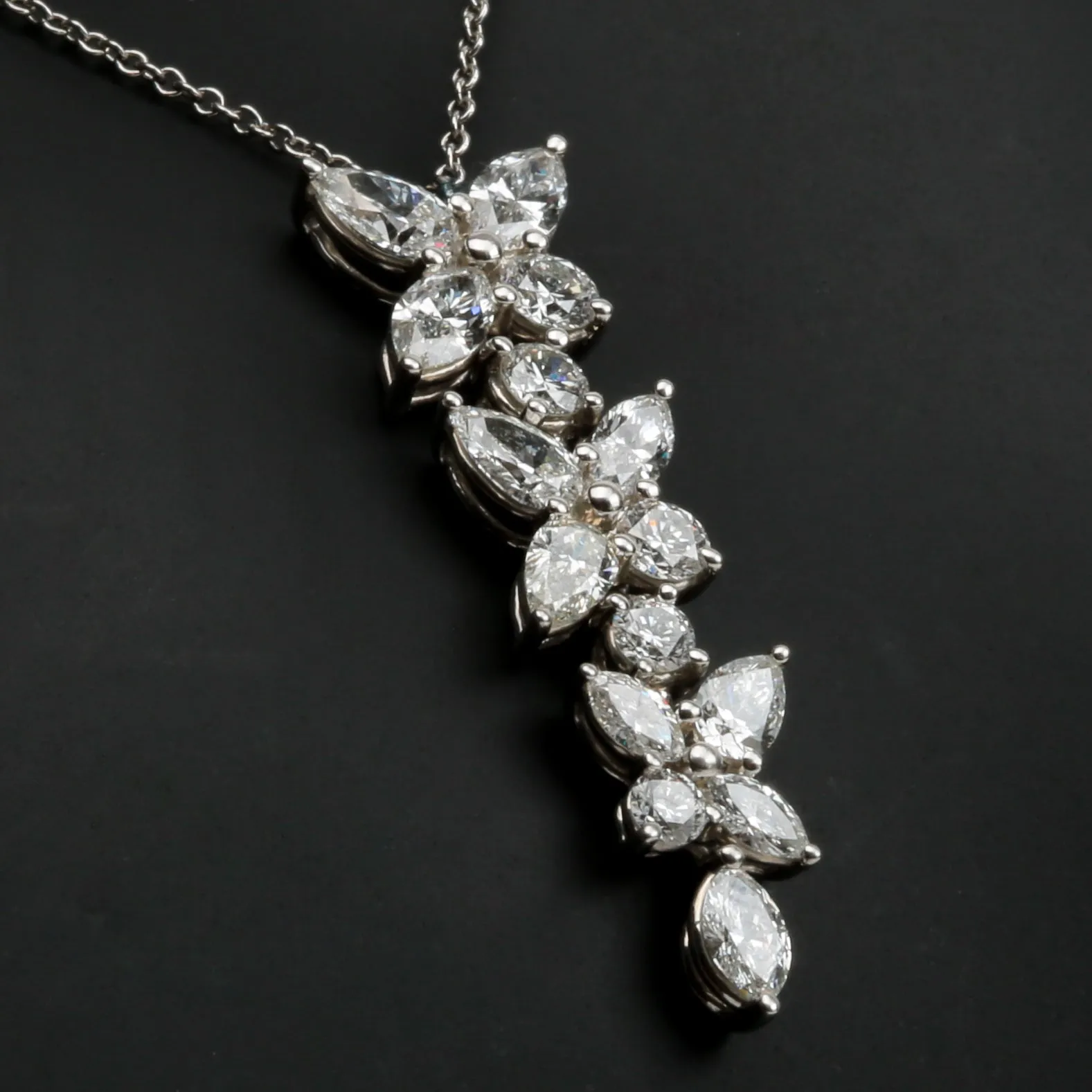 TIFFANY & CO. Victoria Mixed Cluster Diamond Pendant Necklace - FINAL SALE