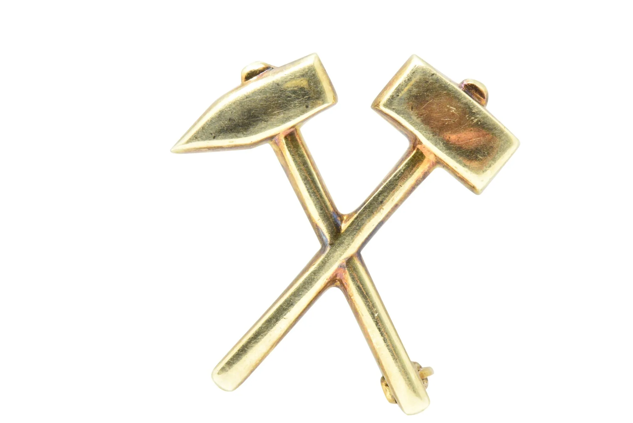 Tiffany & Co. Victorian 14 Karat Gold Hammer and Pick Brooch Pin