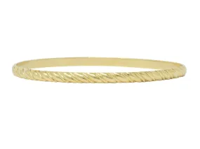 Tiffany & Co. Vintage 14 Karat Gold Ribbed Bangle Bracelet