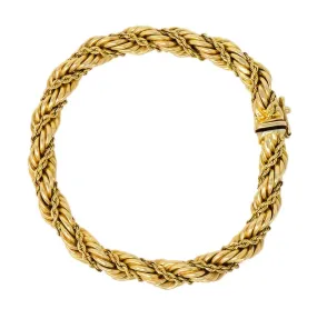 Tiffany & Co. Vintage 14 Karat Gold Twisted Rope Bracelet