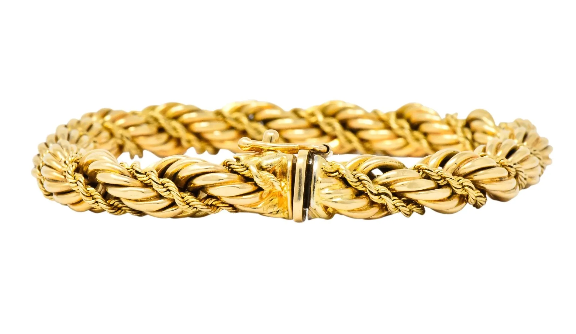 Tiffany & Co. Vintage 14 Karat Gold Twisted Rope Bracelet