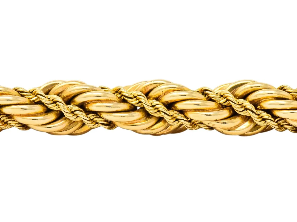 Tiffany & Co. Vintage 14 Karat Gold Twisted Rope Bracelet