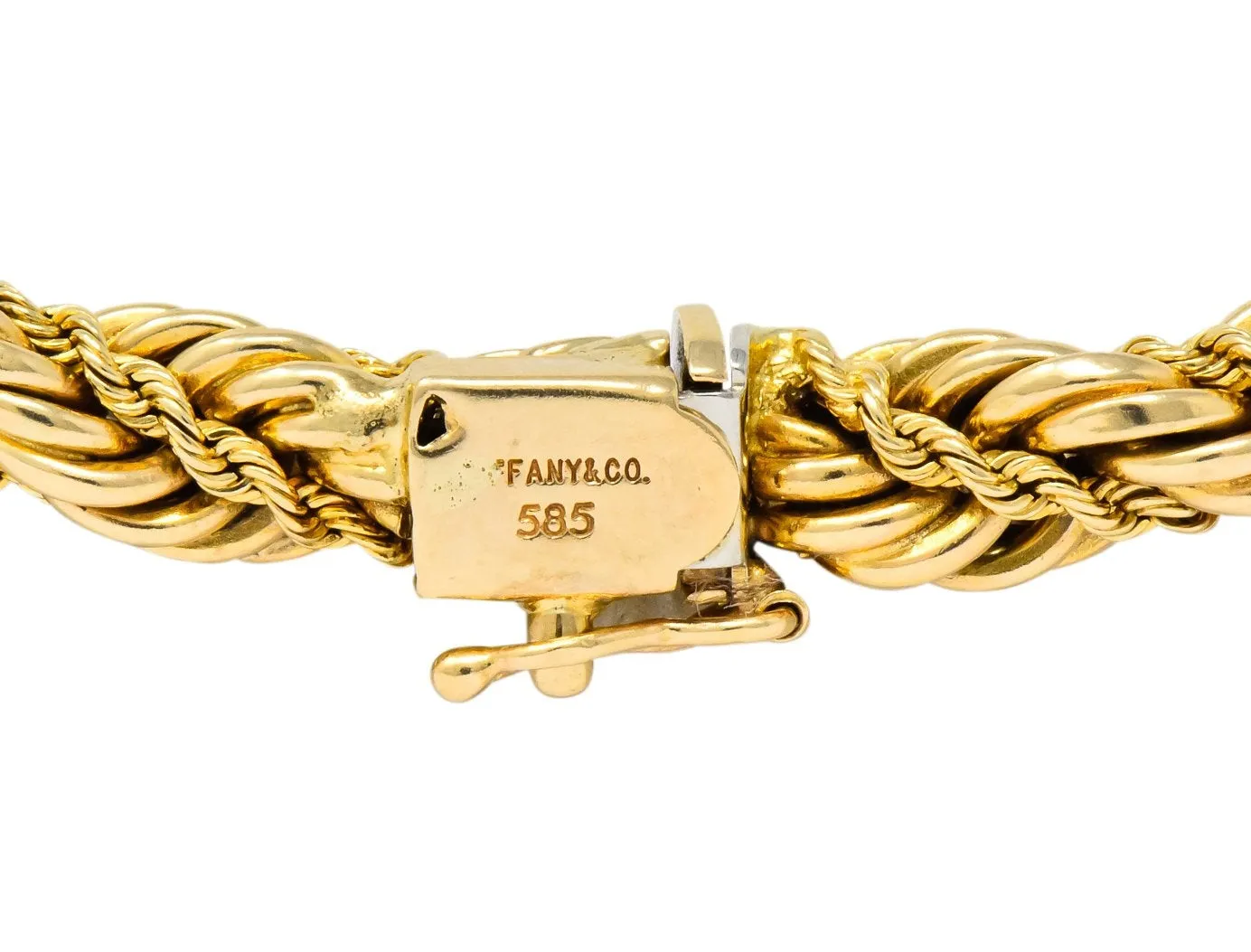 Tiffany & Co. Vintage 14 Karat Gold Twisted Rope Bracelet