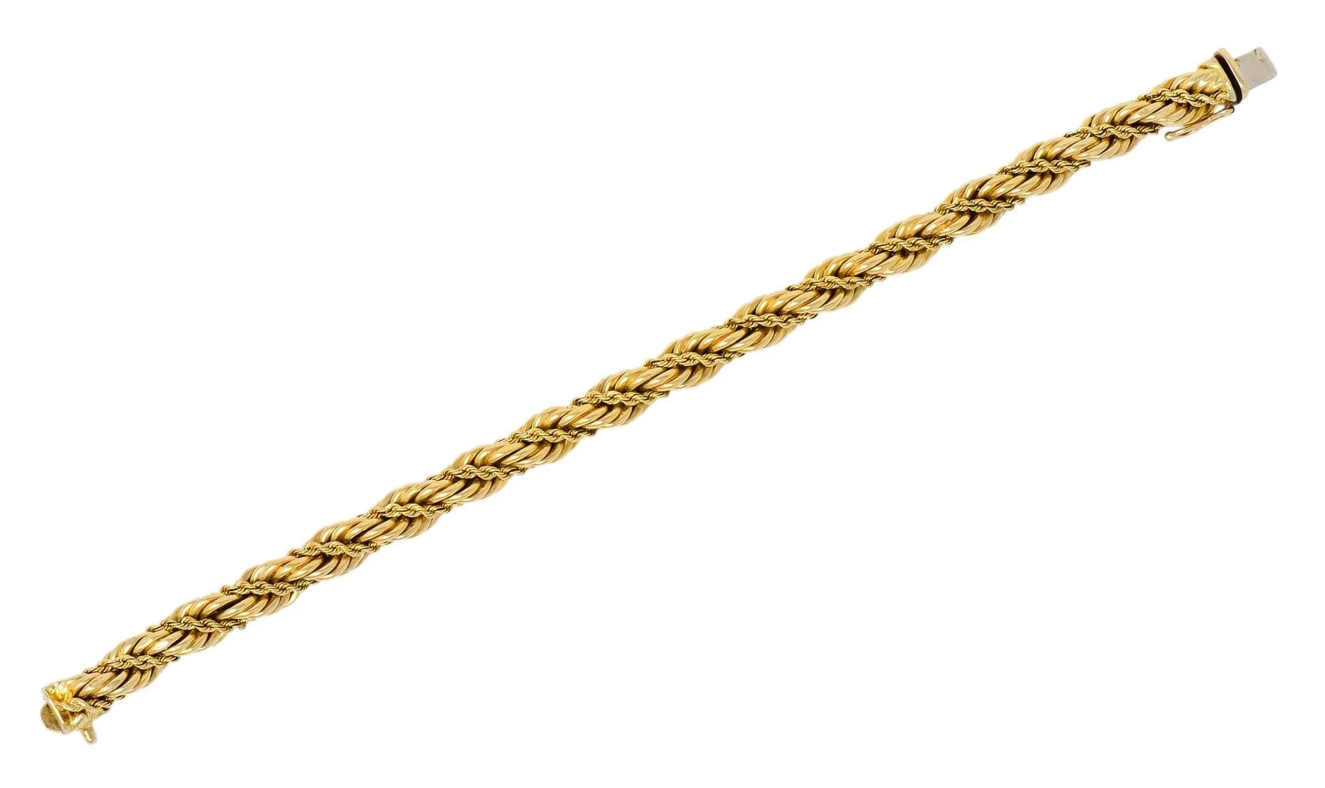 Tiffany & Co. Vintage 14 Karat Gold Twisted Rope Bracelet