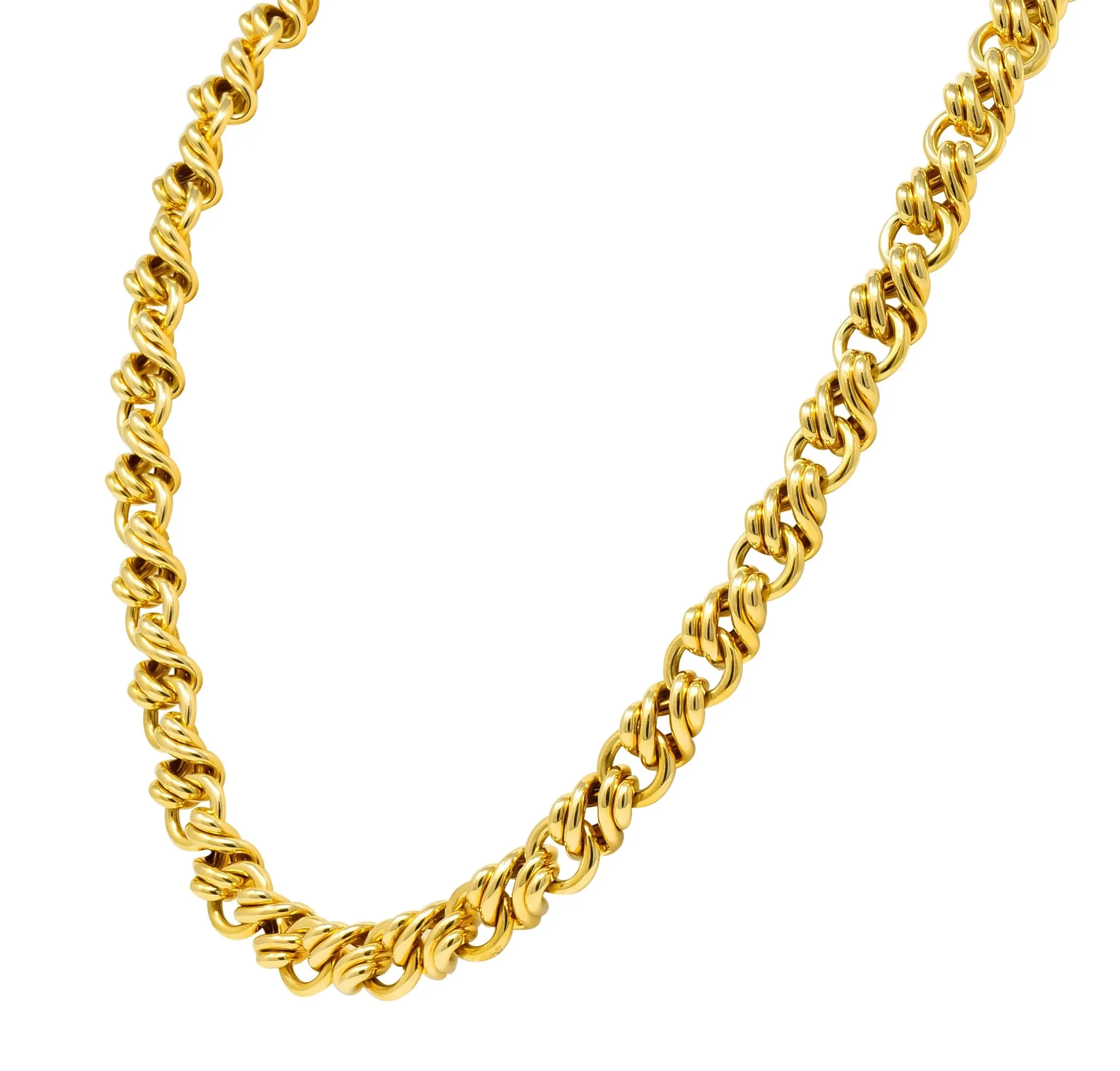 Tiffany & Co. Vintage 18 Karat Yellow Gold Substantially Linked Chain Necklace