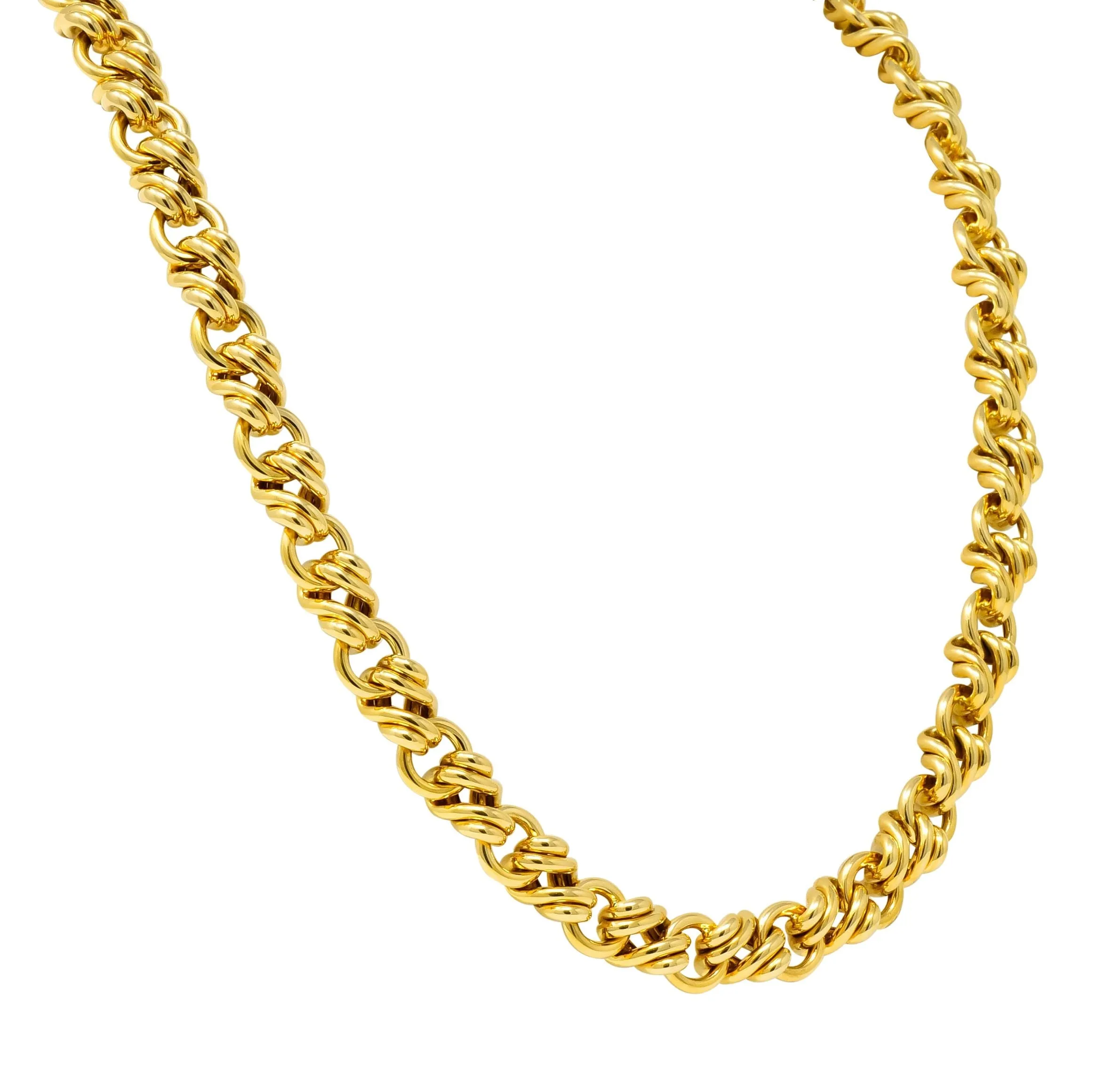 Tiffany & Co. Vintage 18 Karat Yellow Gold Substantially Linked Chain Necklace