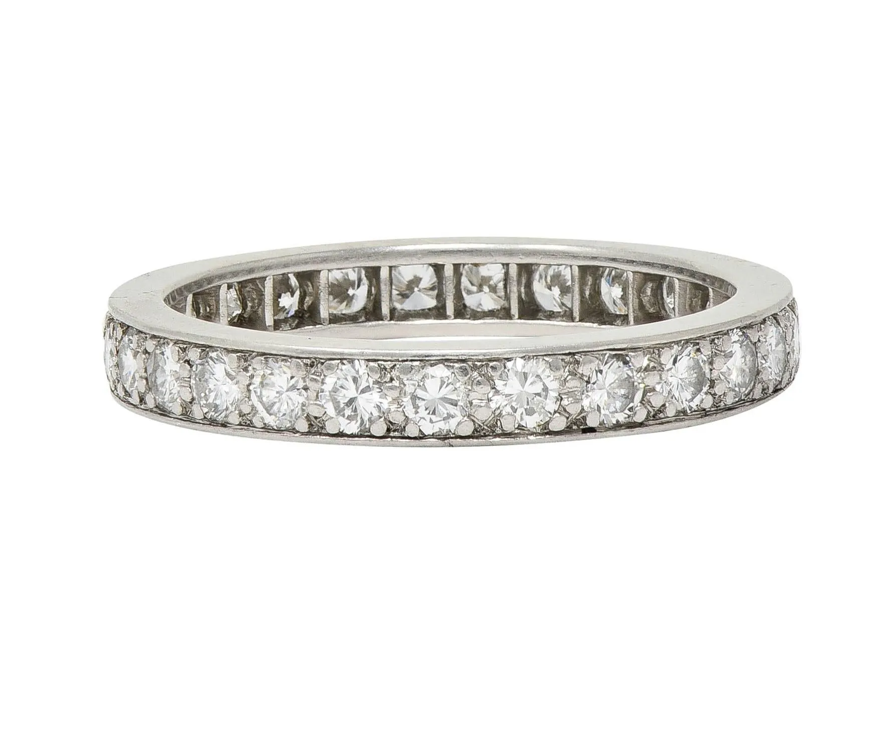 Tiffany & Co. Vintage Brilliant Cut Diamond Platinum Eternity Wedding Band Ring