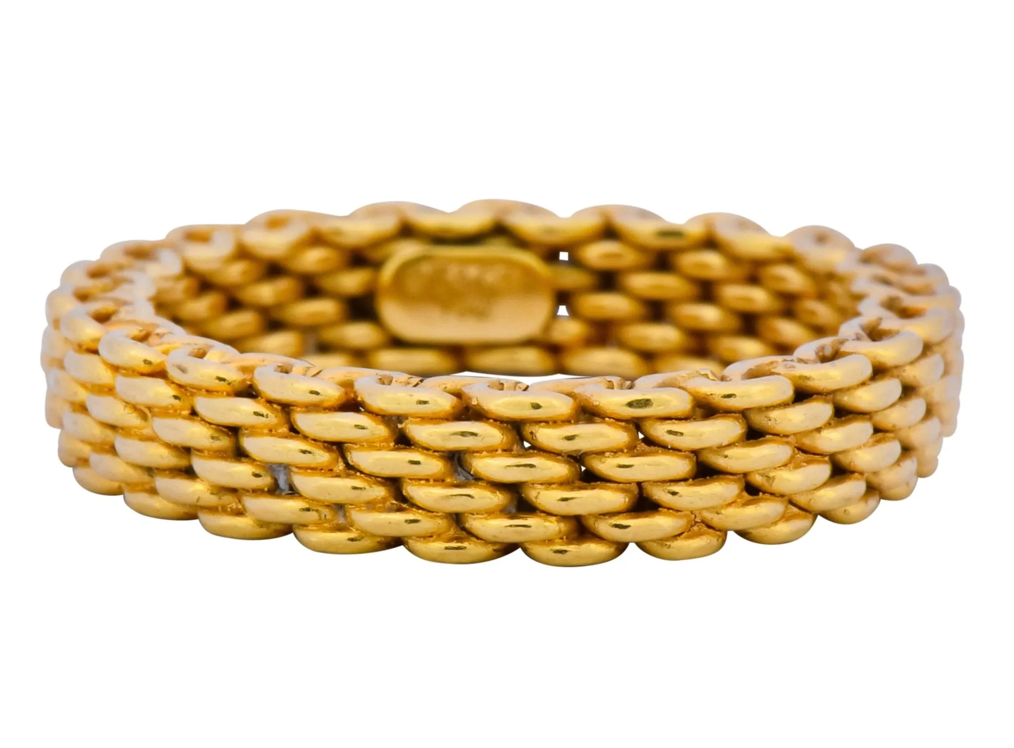 Timeless Tiffany & Co. 18 Karat Gold Mesh Somerset Band Ring