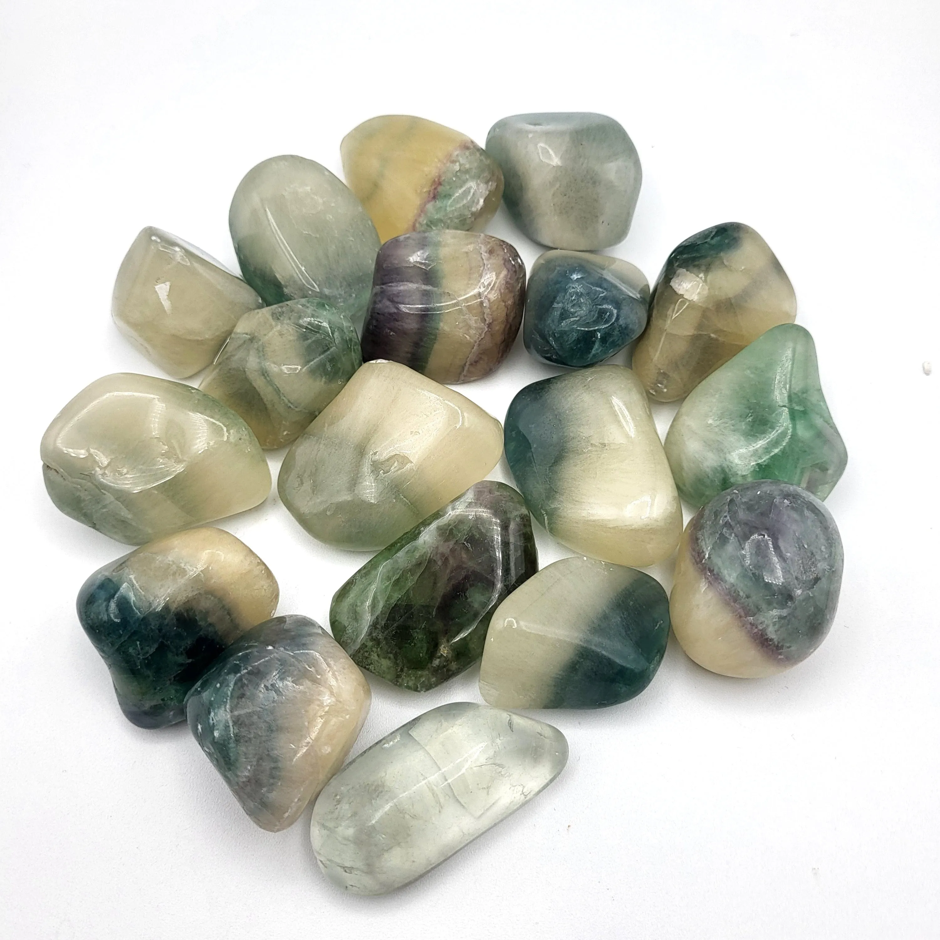 Tumbled Rainbow Fluorite