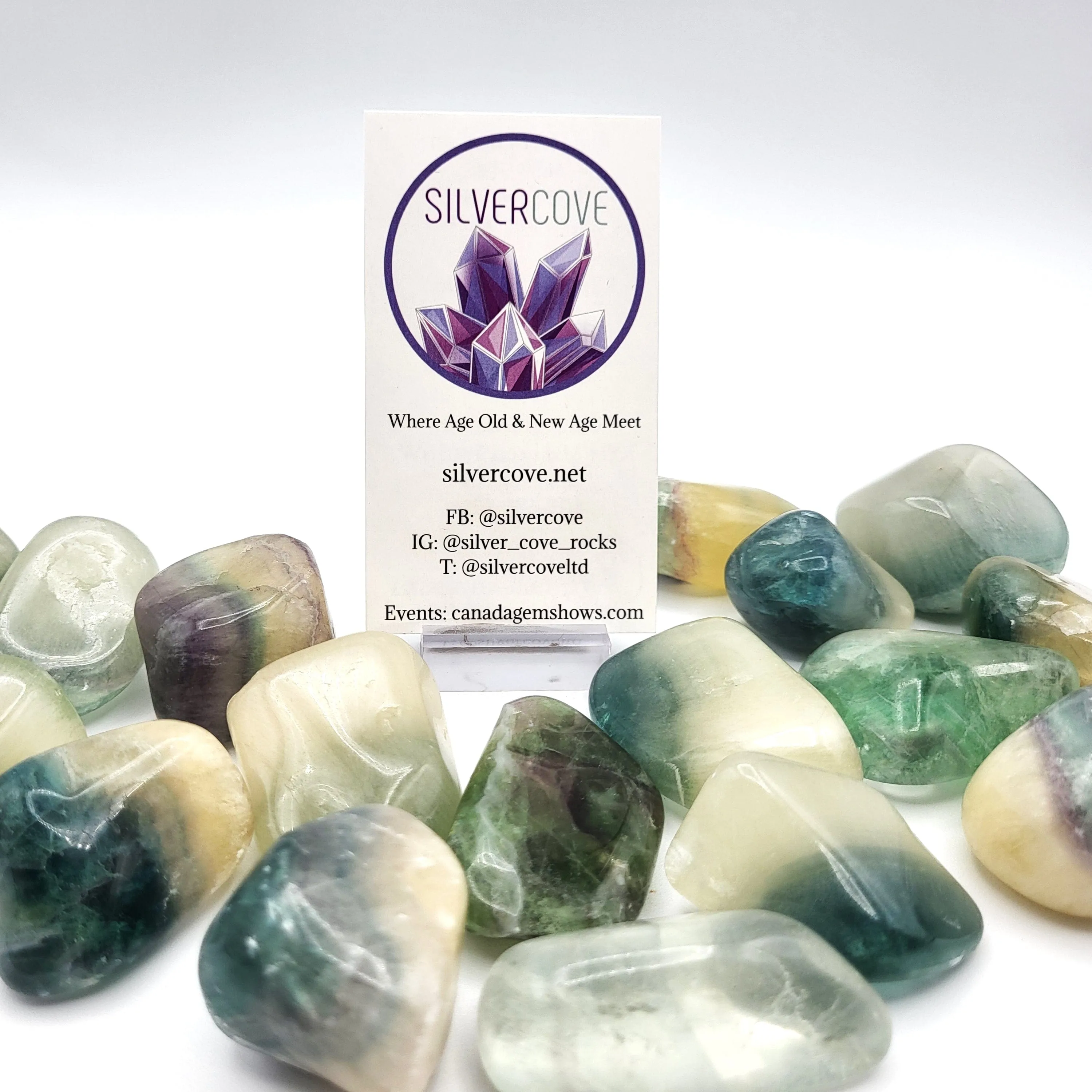 Tumbled Rainbow Fluorite