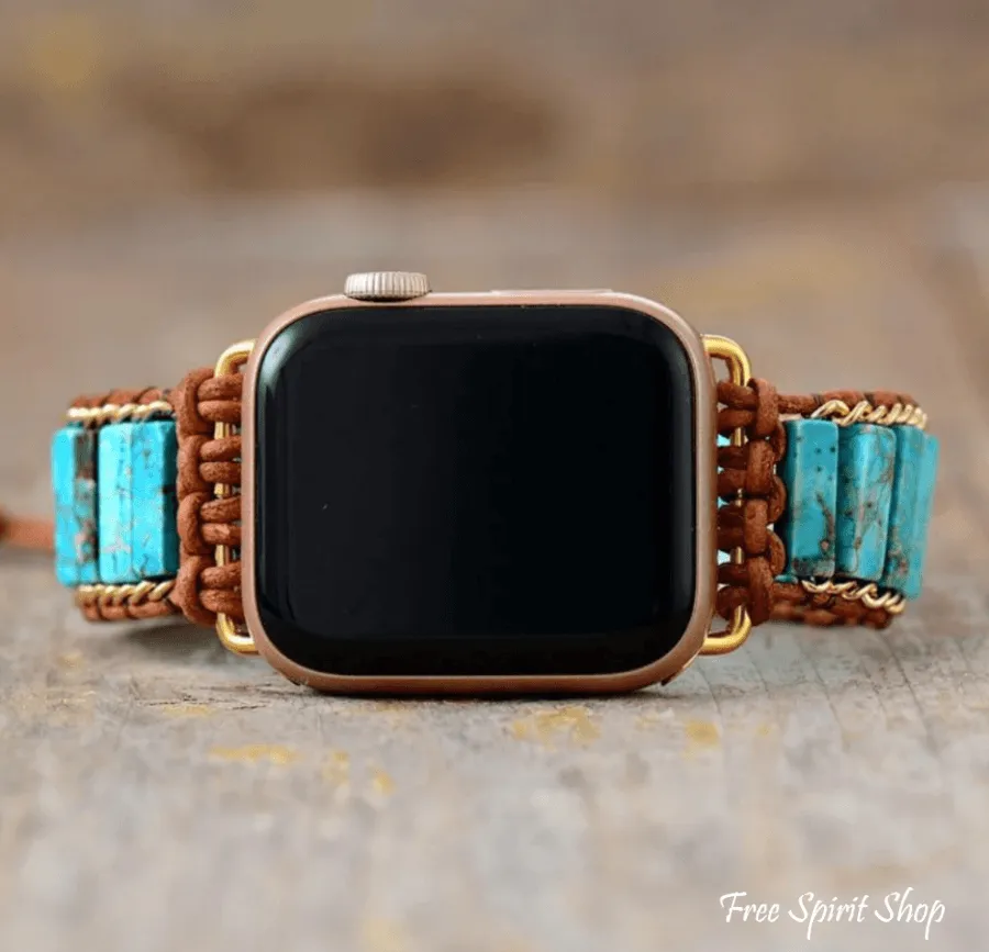 Turquoise Jasper Tube Apple Watch Band