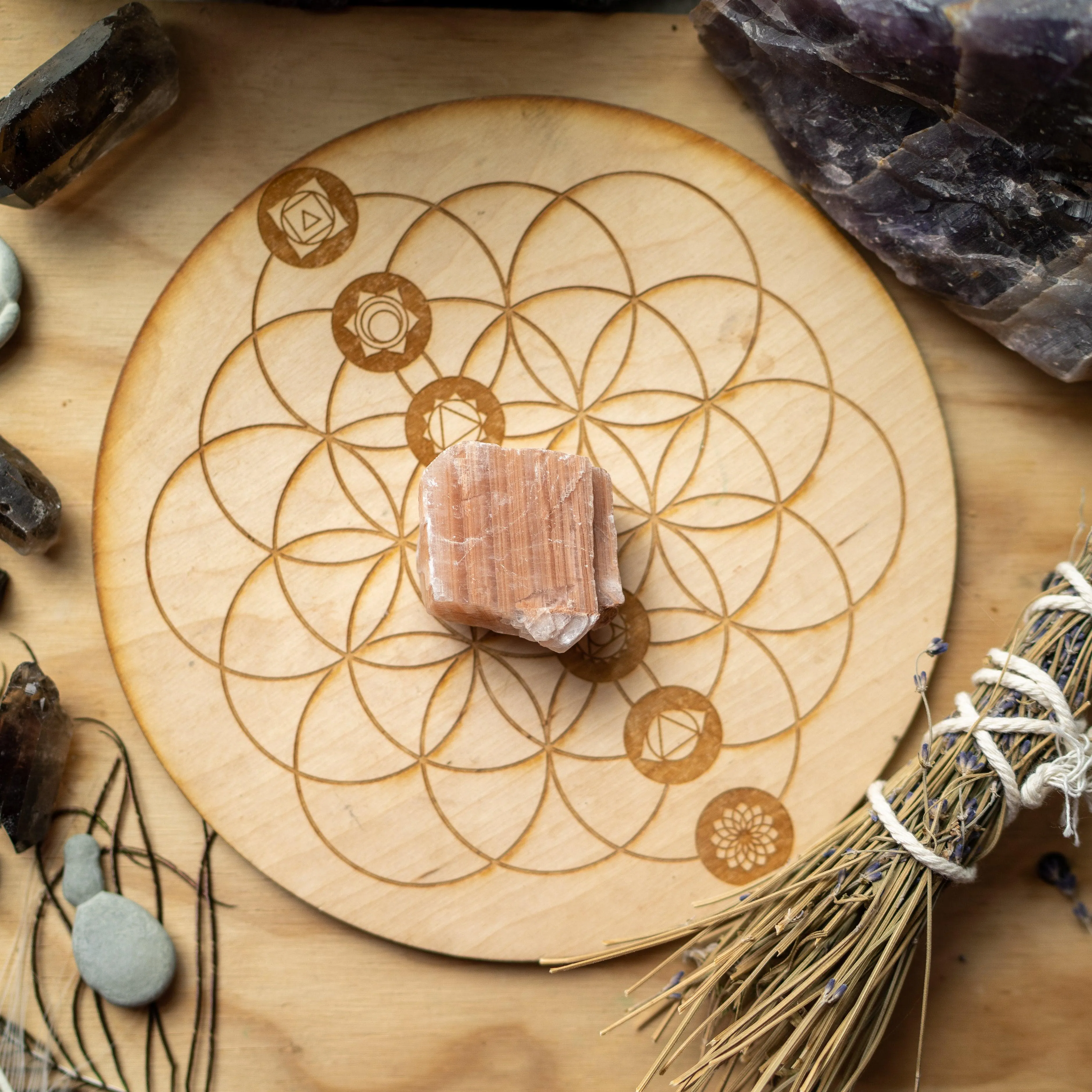 Unique Banded Orange Calcite Specimen~ Uplifting Energy