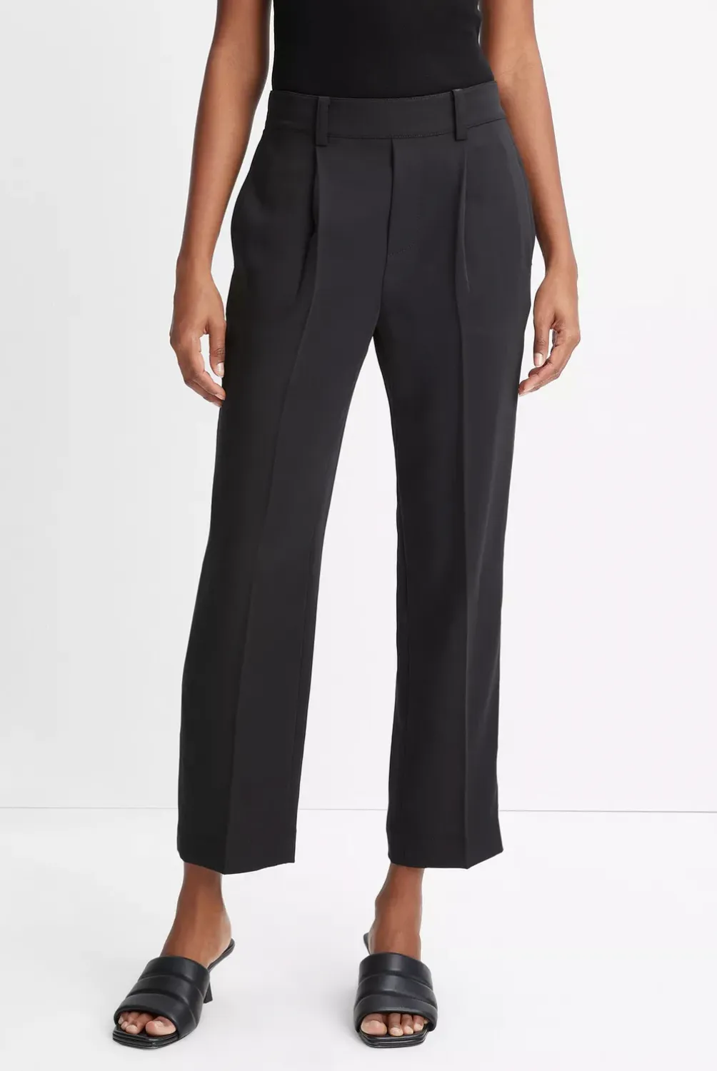 VINCE MID RISE TAPERED PULL-ON PANT