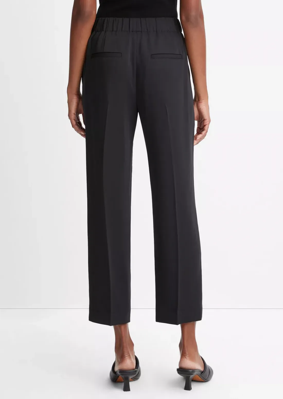 VINCE MID RISE TAPERED PULL-ON PANT