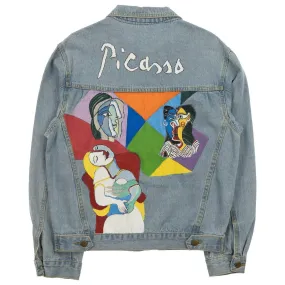 Vintage Picasso Denim Jacket Womens Size L