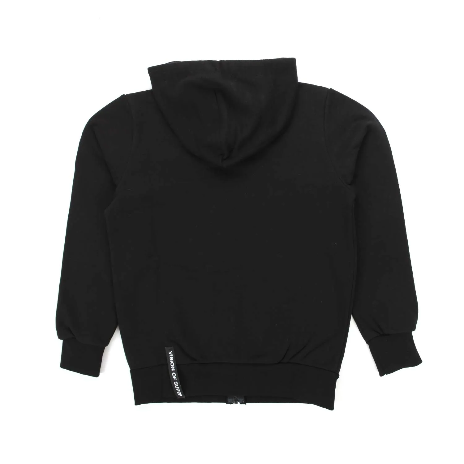 Vision Of Super Black Hoodie Sweatshirt With Yellow Logo And Zip