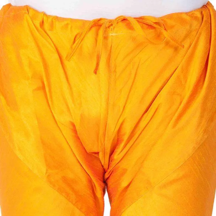 VM By VASTRAMAY Men's Orange Cotton Silk Blend Pyjama