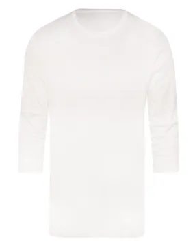 White Jersey Silk and Cotton Blend T-Shirt