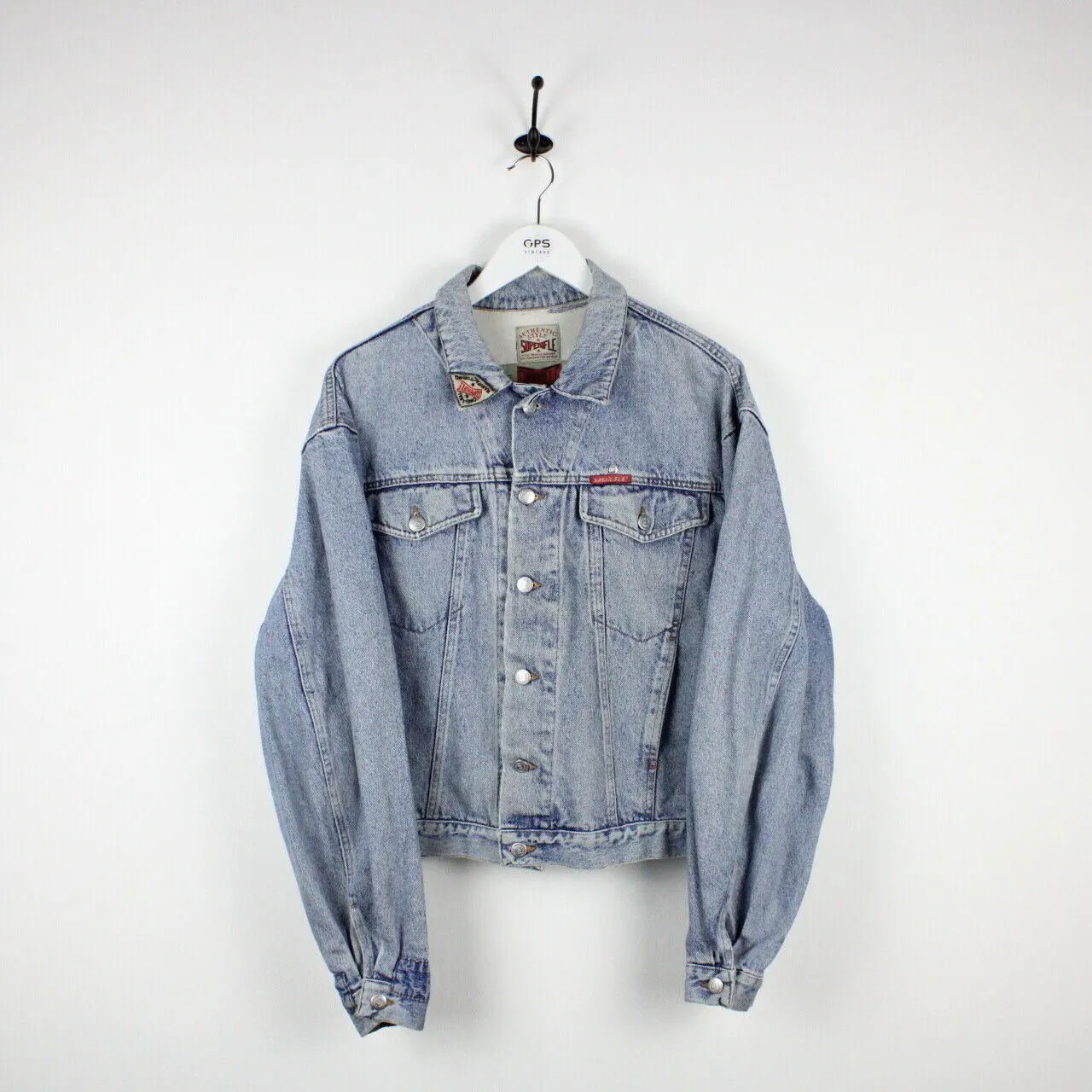 Womens 90s Denim Jacket Light Blue | Medium