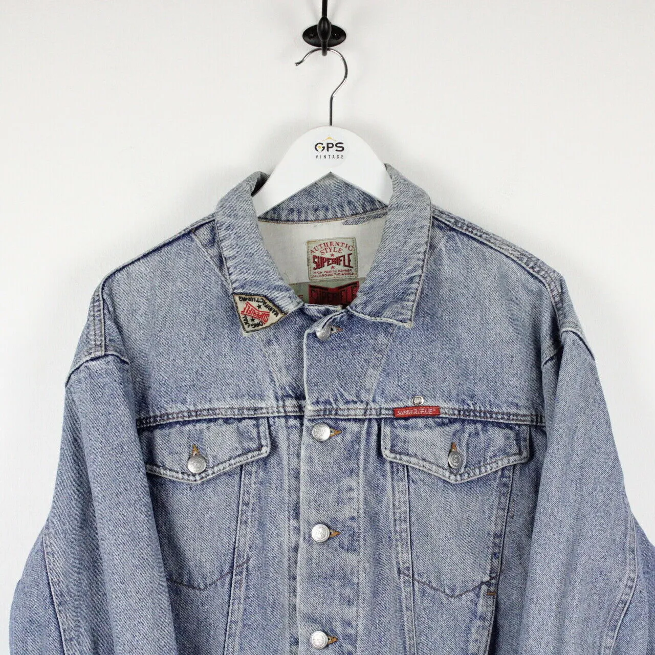 Womens 90s Denim Jacket Light Blue | Medium