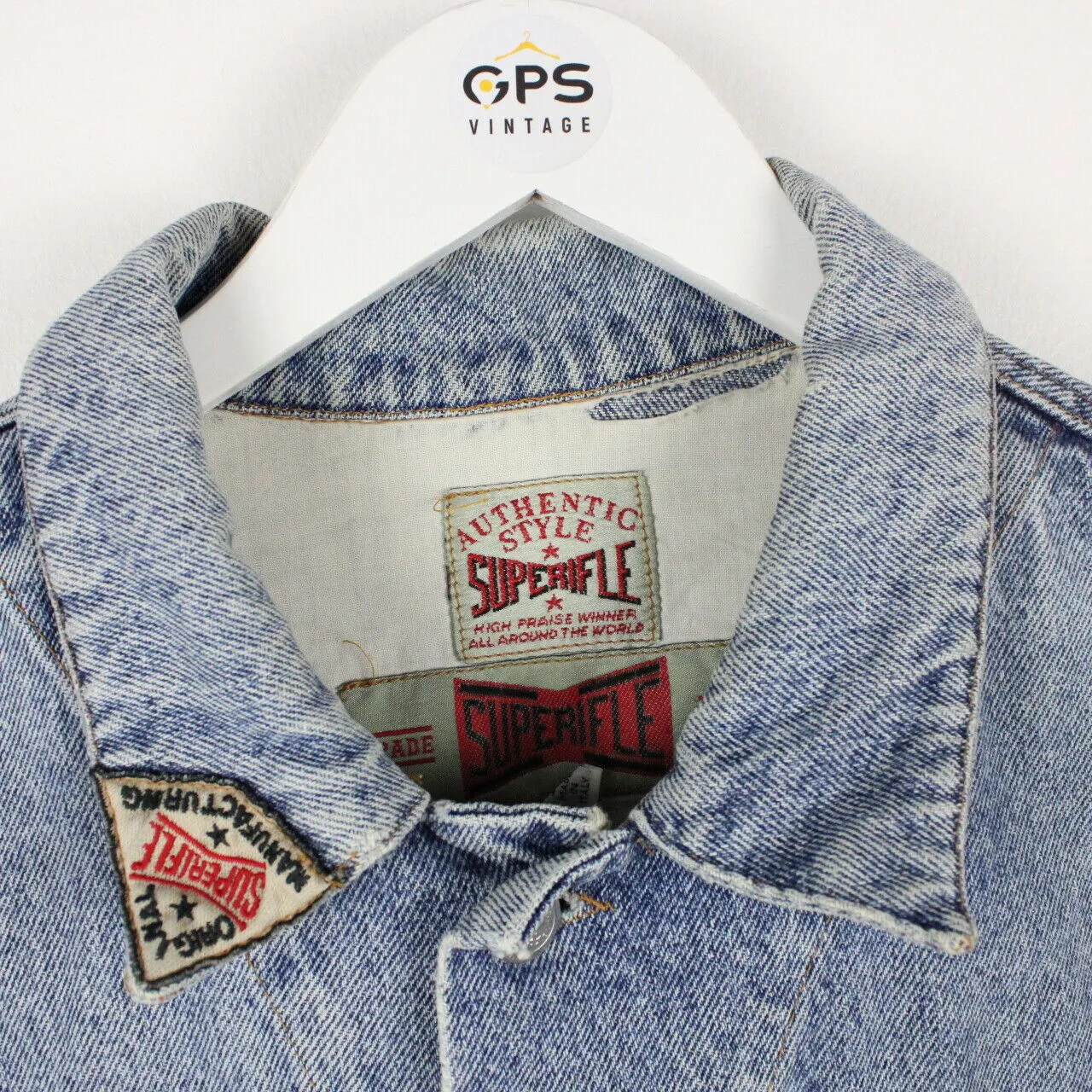 Womens 90s Denim Jacket Light Blue | Medium