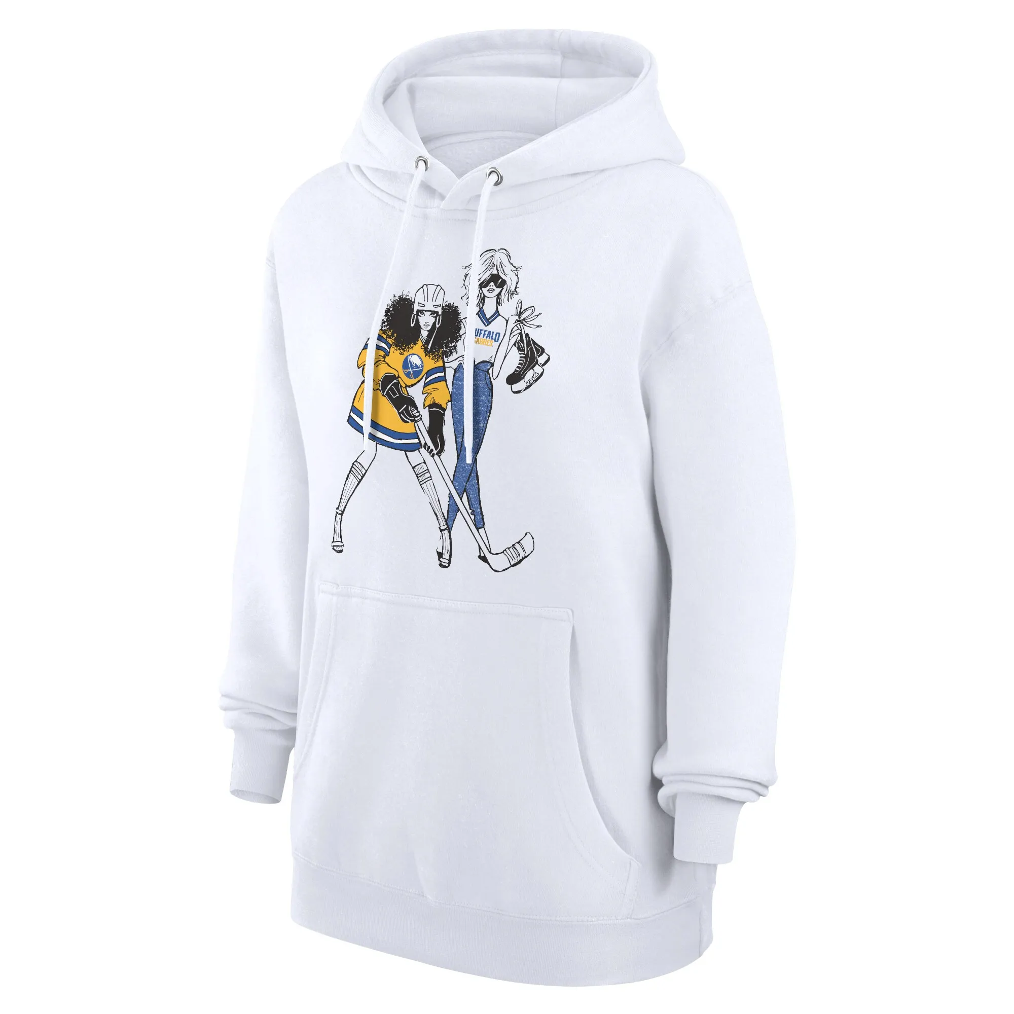 Women's Buffalo Sabres  G-III 4Her by Carl Banks White Hockey Girls Fleece Pullover Hoodie