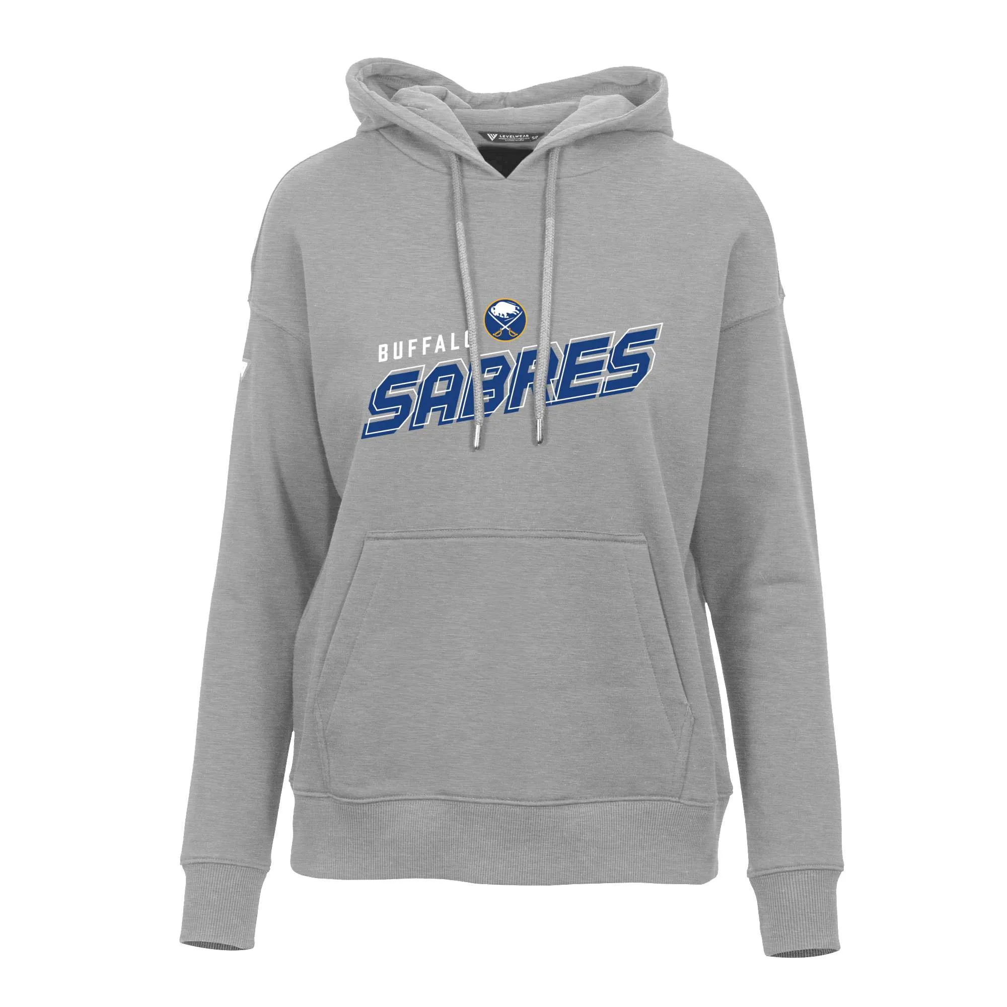 Women's Buffalo Sabres Levelwear Gray Adorn Premier 2.0 Fleece Pullover Hoodie