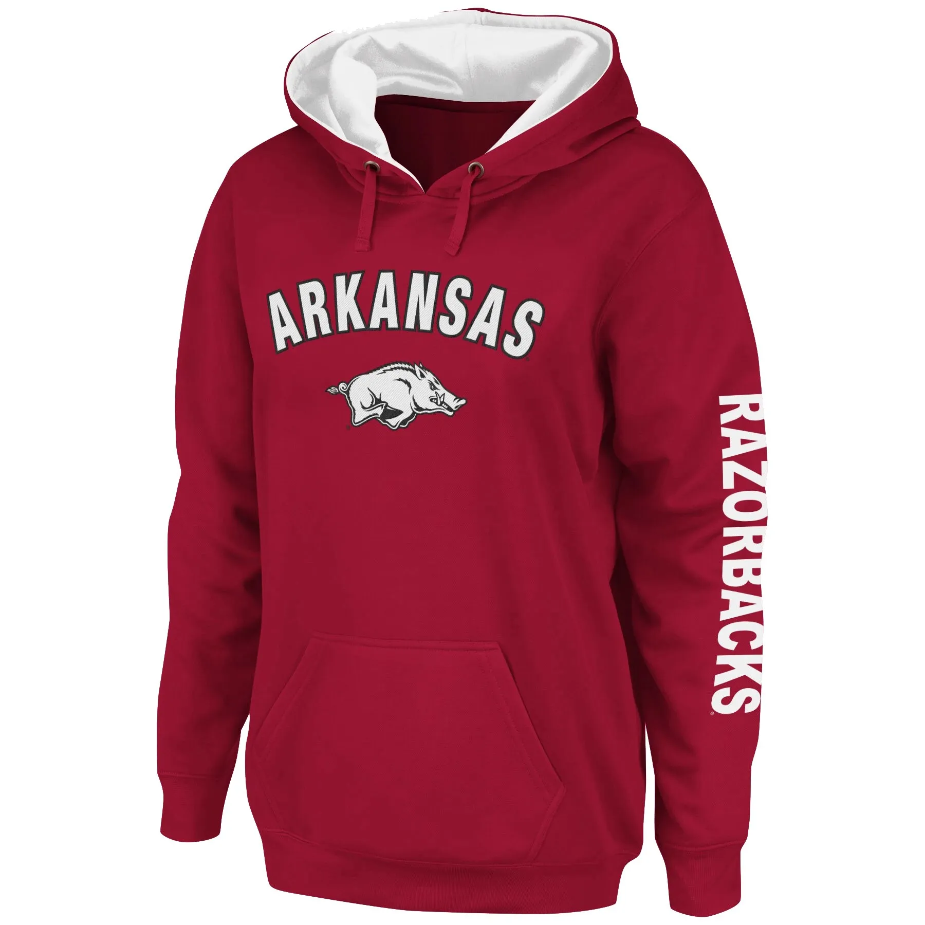 Women's Colosseum Crimson Arkansas Razorbacks Loud and Proud Pullover Hoodie