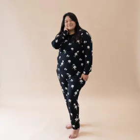 Women's Jogger Pajama Set in Big Midnight Magnolia