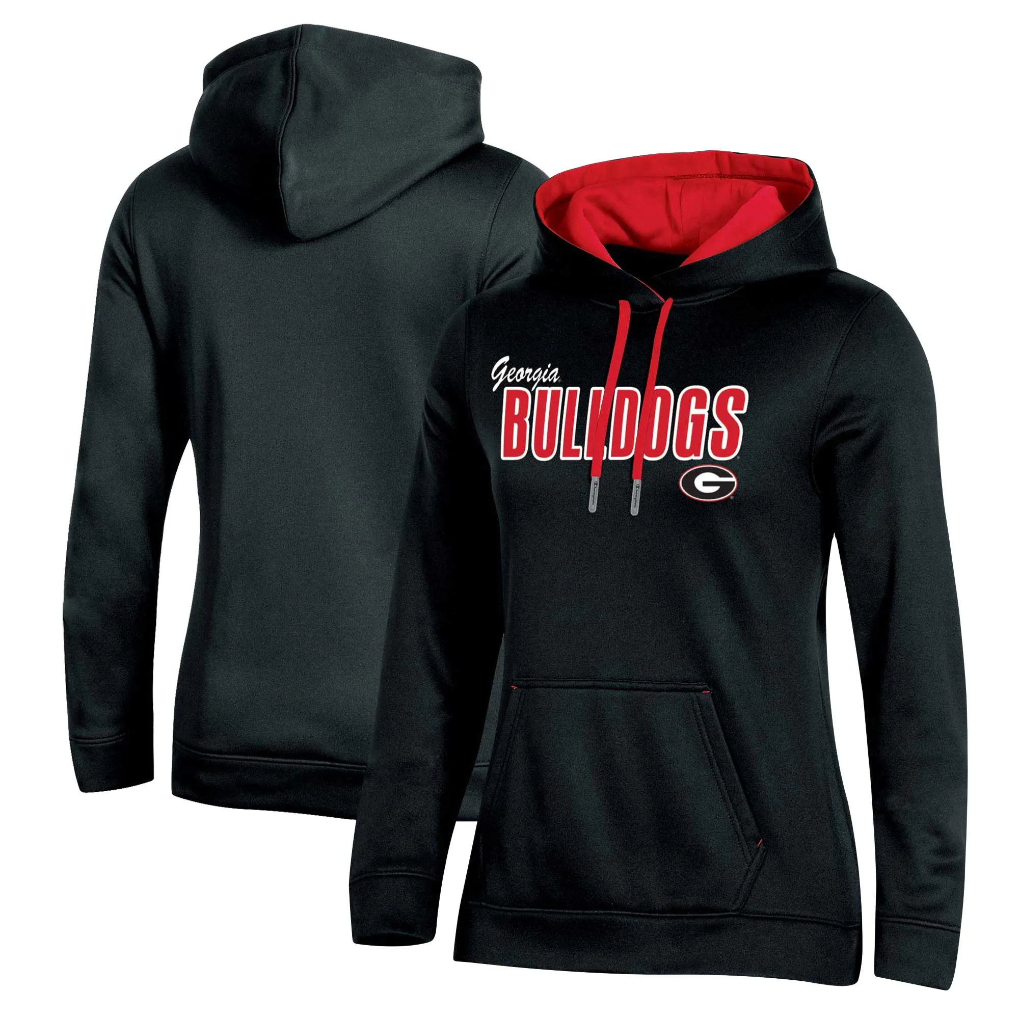 Women's Champion Black Georgia Bulldogs Team Pullover Hoodie