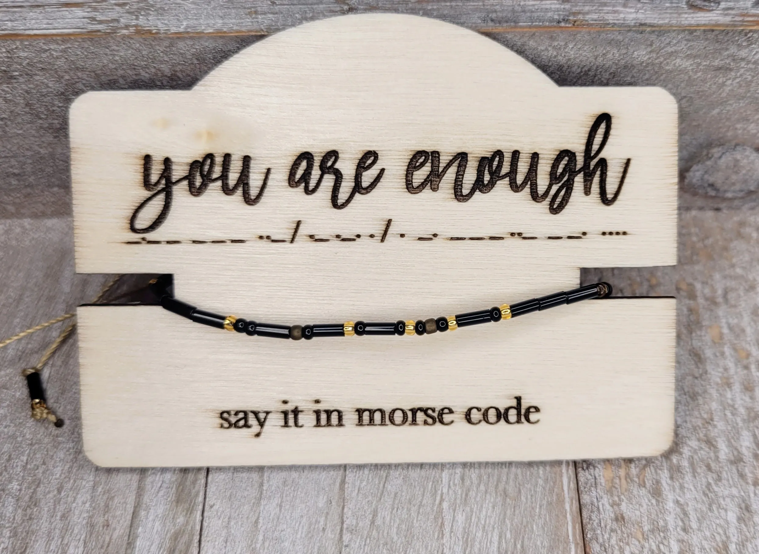 you are enough morse code bracelet