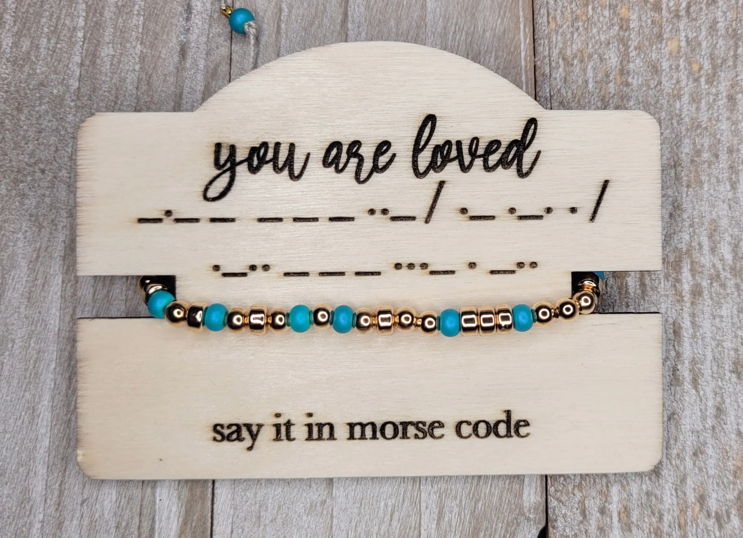 You are loved morse code bracelet