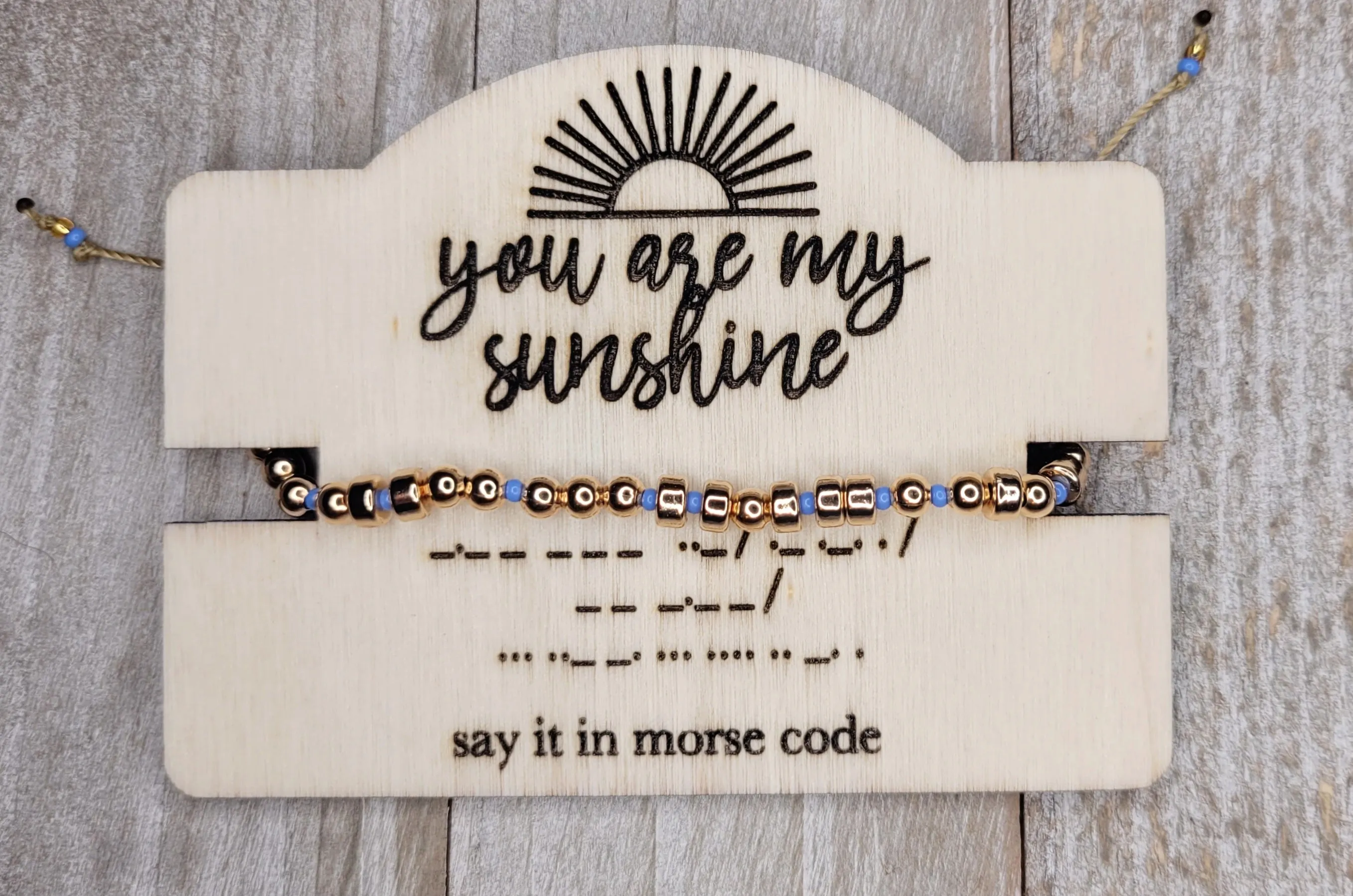 You Are My Sunshine - morse code bracelet