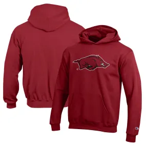 Youth Champion Cardinal Arkansas Razorbacks Eco Powerblend Pullover Hoodie